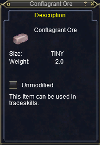 Conflagrant Ore